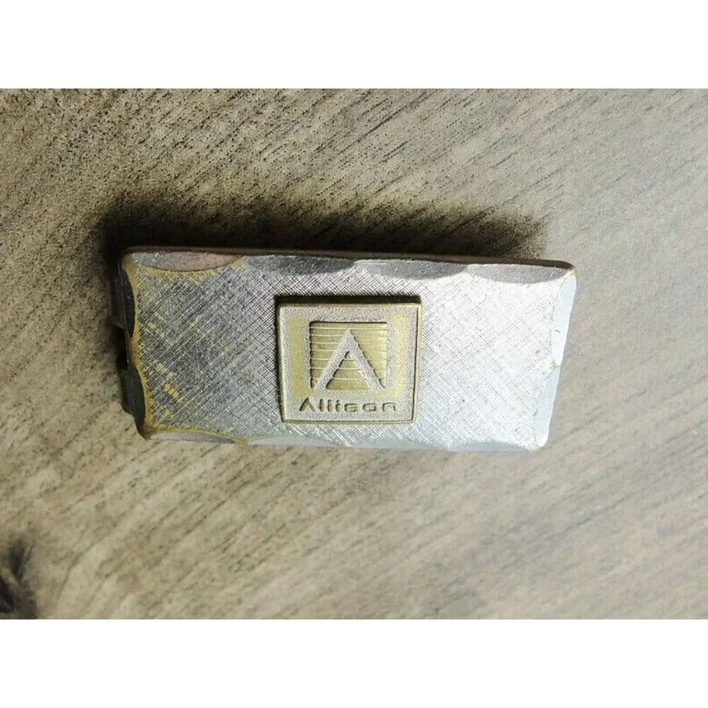Allison Vintage Money Clip Stainless Steel Logo Silver Tone Worn